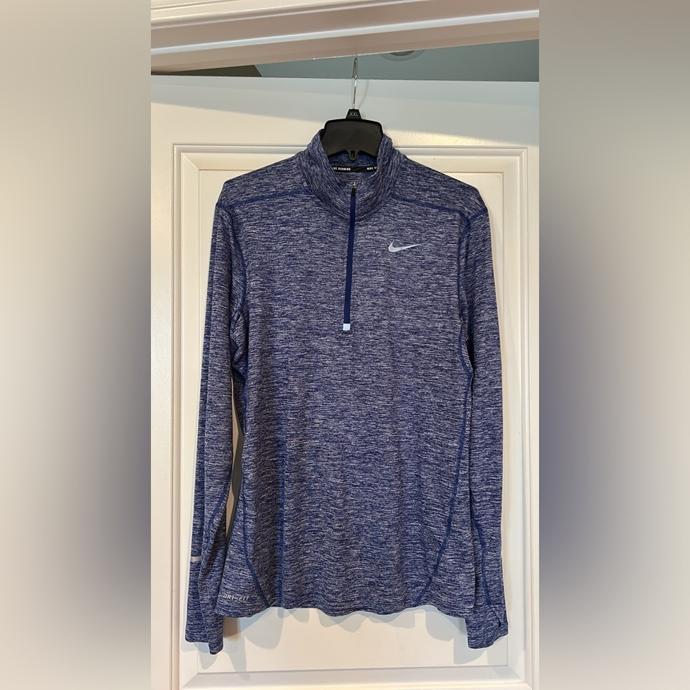 Nike Heathered Blue Long Sleeve Top